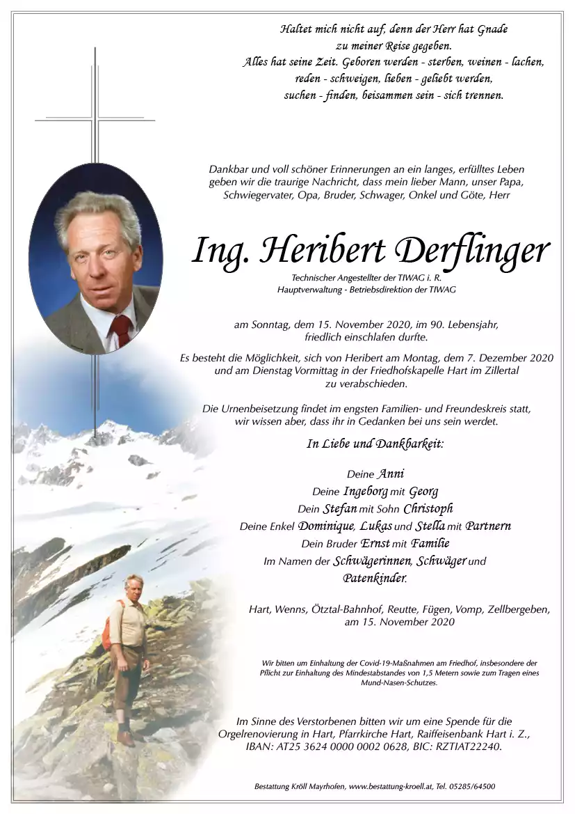 Parte von Ing. Heribert Derflinger